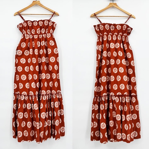 NWOT Free People Leanna Tube Maxi Dress in Brick Combo - Picture 4 of 10